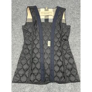 Burberry Brit Women's Size 8 Black Quilted Vest Insert